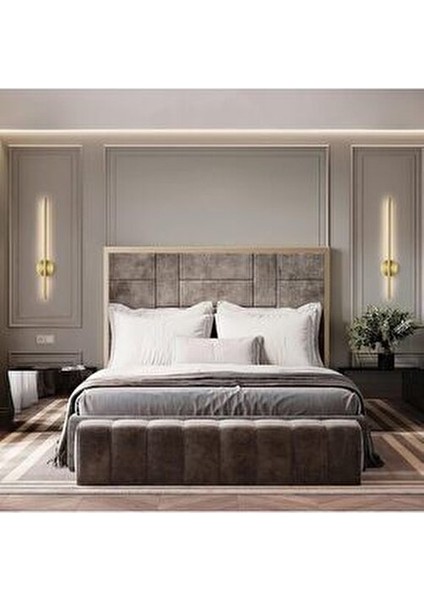 Pilli 80CM Gold Duvar Aplik Gold Günışığı 3000K Yuvarlak Çubuk modelleri