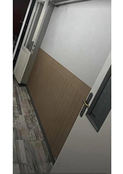 (102X45CM)MDF Cnc Işlemeli Dekoratif Boyanabilir Duvar Paneli (6mm) Düz
