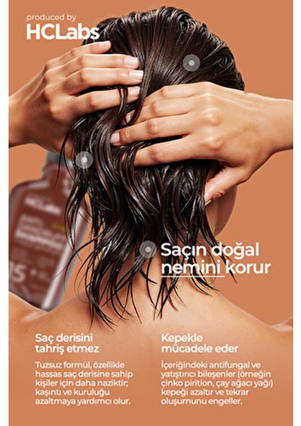 Anti Dandruff Kepek Karşıtı 15 Aktif Içerikli Tuzsuz Şampuan 250 ml modelleri