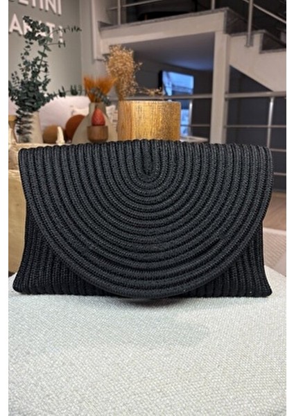 Kadın Hasır Zarf Portföy Clutch Çanta Ergonomik Tasarım Basic Koleksiyon 30x20 cm modelleri
