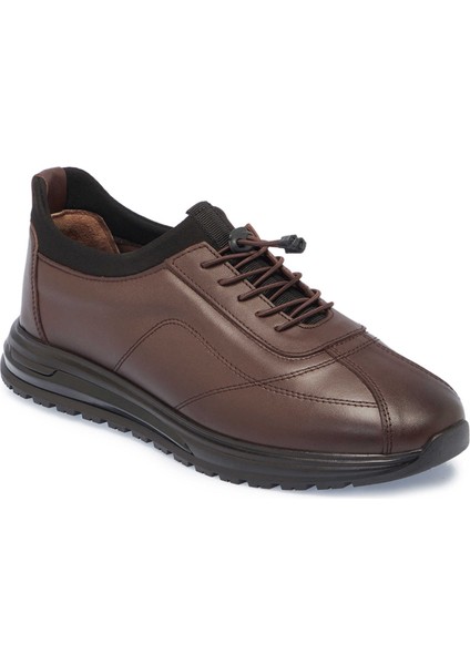 Kahve Hakiki Deri Erkek Sneaker - E24S1AY57099-A24