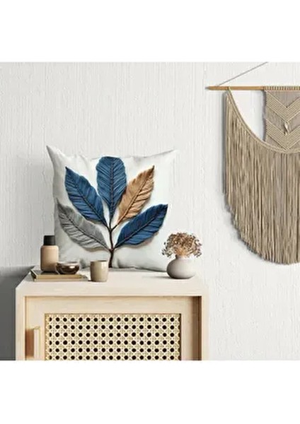 2 Li Kombin Nakış Desenli Krem Zemin 3 Boyutlu Dijital Baskılı Kırlent Kılıfı modelleri