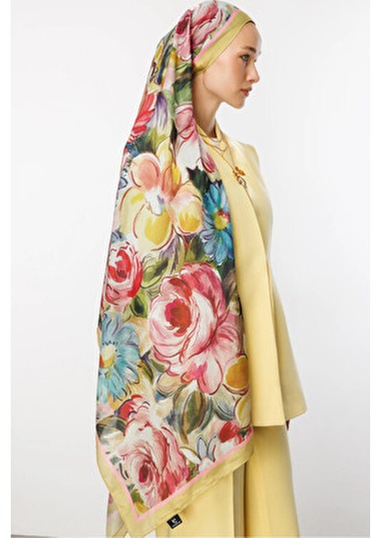 Kayısı Rossel Desen Pamuk Şal fiyatları