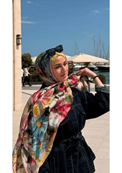 Kayısı Rossel Desen Pamuk Şal