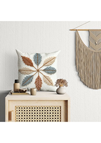 2 Li Kombin Nakış Desenli Krem Zemin 3 Boyutlu Dijital Baskılı Kırlent Kılıfı fırsatları