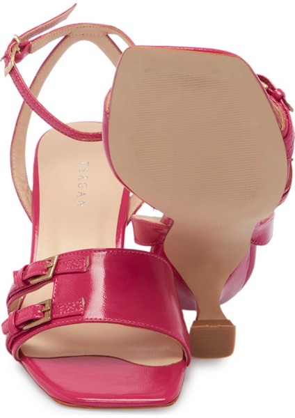 Pembe Hakiki Rugan Deri Kadın Topuklu Ayakkabı - K24Y1AY67185-T6U fırsatları