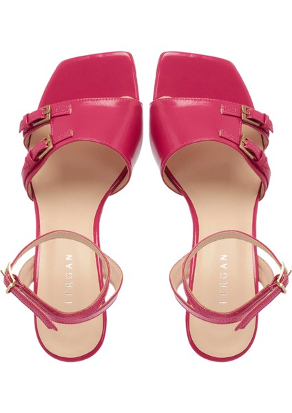 Pembe Hakiki Rugan Deri Kadın Topuklu Ayakkabı - K24Y1AY67185-T6U indirimleri