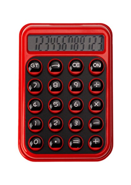 Renkli ve Işık Enerjili Hesap Makinesi - Kırmızı BL2122 indirimleri