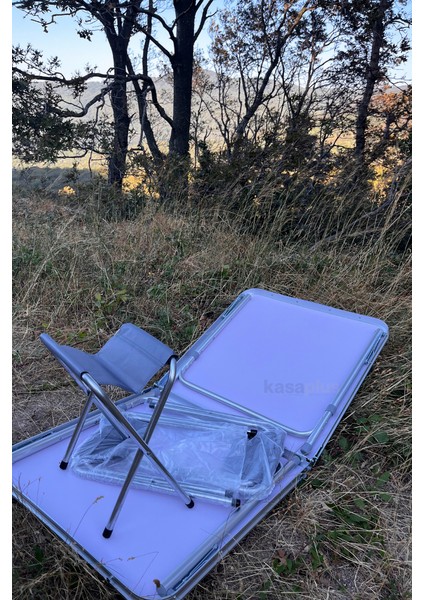 Camping 513CAMP0313 Antrasit Katlanır Masa Tabure Seti fırsatları