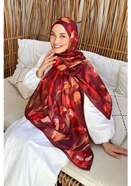 Çiçek Desen Soft Şal Bordo fiyatları