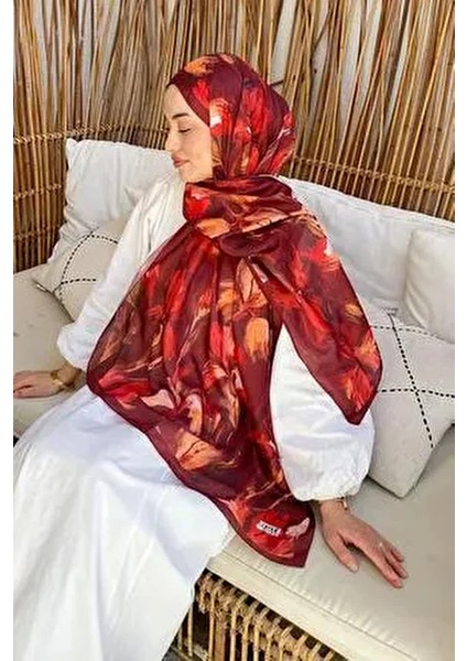 Çiçek Desen Soft Şal Bordo fırsatları