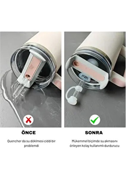 Quencher Uyumlu 3 Lü Silikon Set Sızdırmaz Tıpa, Pipet Koruyucu ve Taban Kılıfı fiyatları