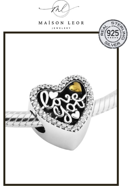 Love You 925 Gümüş Charm
