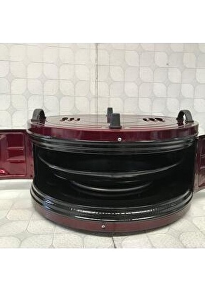 Uğur Büyük Boy ( Aile Boyu ) Yuvarlak Davul Fırın Bordo Tek Tepsili-Beğenmezsen Iade Garantili fırsatları