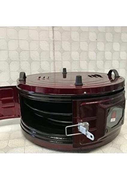 Uğur Büyük Boy ( Aile Boyu ) Yuvarlak Davul Fırın Bordo Tek Tepsili-Beğenmezsen Iade Garantili indirimleri