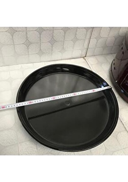 Uğur Büyük Boy ( Aile Boyu ) Yuvarlak Davul Fırın Bordo Tek Tepsili-Beğenmezsen Iade Garantili