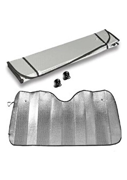 Suv ve Geniş Araba Ön Cam Güneşliği Metalize Parlak Alüminyum Baloncuklu (140 x 70 Cm) fiyatları