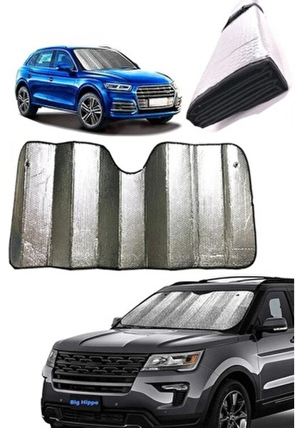 Suv ve Geniş Araba Ön Cam Güneşliği Metalize Parlak Alüminyum Baloncuklu (140 x 70 Cm) indirimleri