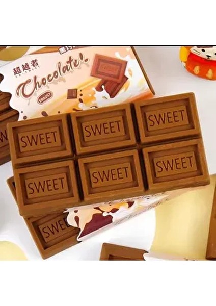 Çikolata Desenli Kahverengi Kauçuk Stick Sevimli Kare Silgi Okul Öncesi Hediyelik fiyatları