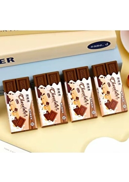 Çikolata Desenli Kahverengi Kauçuk Stick Sevimli Kare Silgi Okul Öncesi Hediyelik