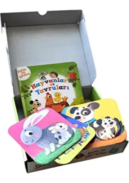 Hayvanlar ve Yavruları 12 Parça (Puzzle Karton Kitap) fiyatları