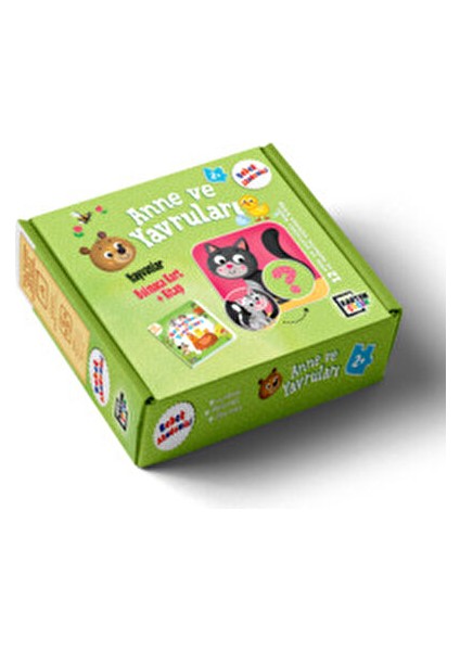 Hayvanlar ve Yavruları 12 Parça (Puzzle Karton Kitap) indirimleri