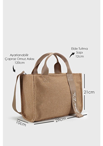 Kadın Kanvas Taba Damalı Sap Detaylı Çapraz Askılı Çanta fiyatları