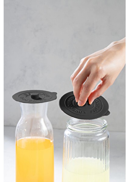 3 Adet Silikon Isı Koruyucu Bardak Kapağı Antrasit