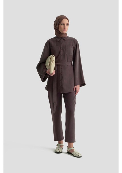 Kemerli Lyocell Takım 25KD1104 Acı Kahve fiyatları