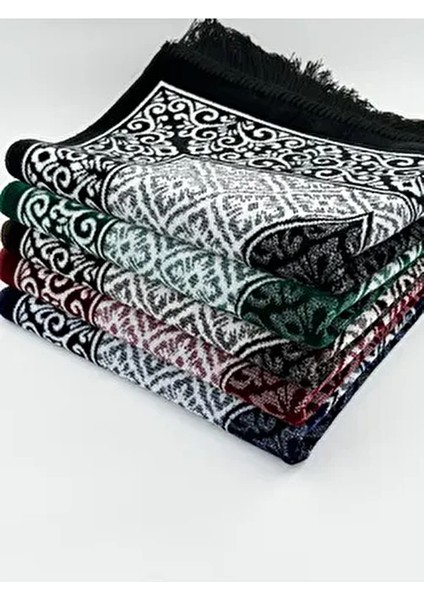 5 Adet Dodya Kadife Desenli Saçaklı Hediyelik Bohçalık Seccade Seti