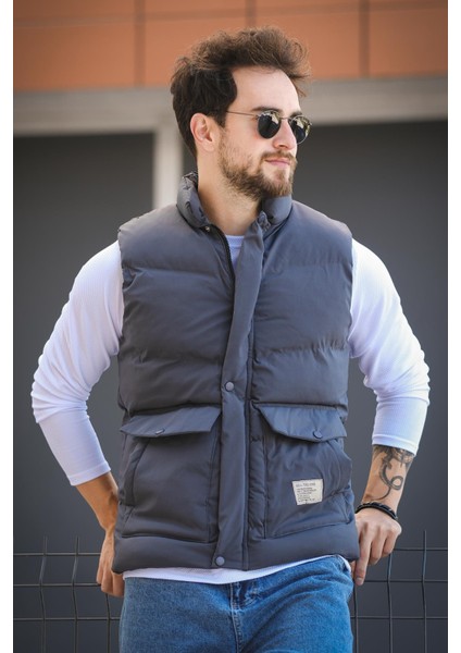 Octave Suya Dayanıklı Kapaklı Cepli Etiket Detaylı Dik Yaka Erkek Şişme Yelek fiyatları