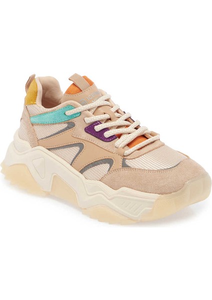 Bej Vegan-Tekstil Kadın Sneaker - K24S1AY67646-D67