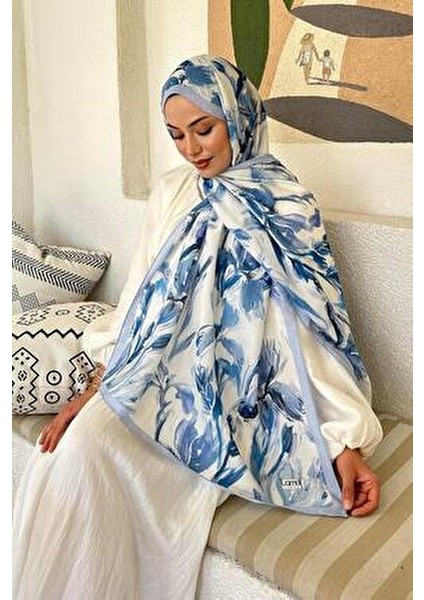 Çiçek Desen Soft Şal Bebe Mavisi modelleri