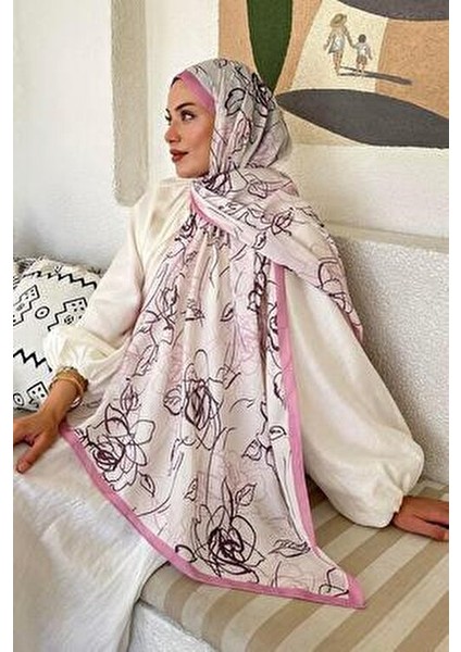 Çiçek Desen Soft Şal Şeker Pembesi fırsatları