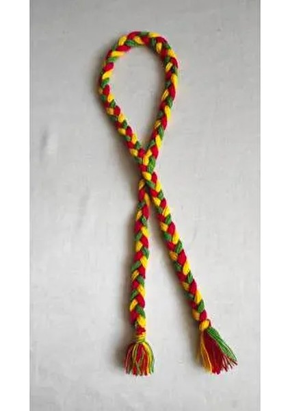 Amed Spor Taraftar Ipi Diyarbakır Yeşil Kırmızı Örgü Saç Ipi 5 Li Paket Nevruz