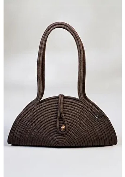 Mia Kadın Omuz Çantası Suya Dayanıklı Hasır Materyal ile Şık Basic Koleksiyon