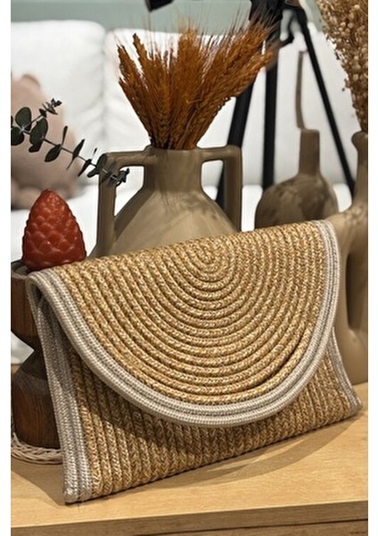 Hasır Zarf Portföy Clutch Çanta Kadınlar İçin Şık ve Dayanıklı Tasarım modelleri