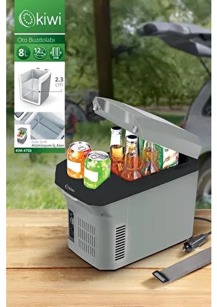KIM-4750 Portatif Taşınabilir Araç Içi USB - Çakmak Girişli Araç Içi Buzdolabı