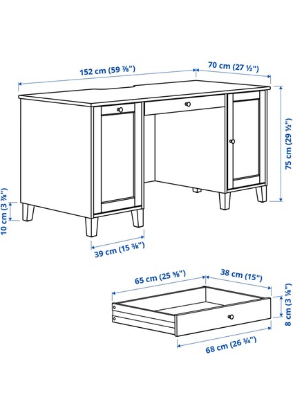 Idanas Çalışma Masası Beyaz 152X70 cm Ek Ünitesiz modelleri