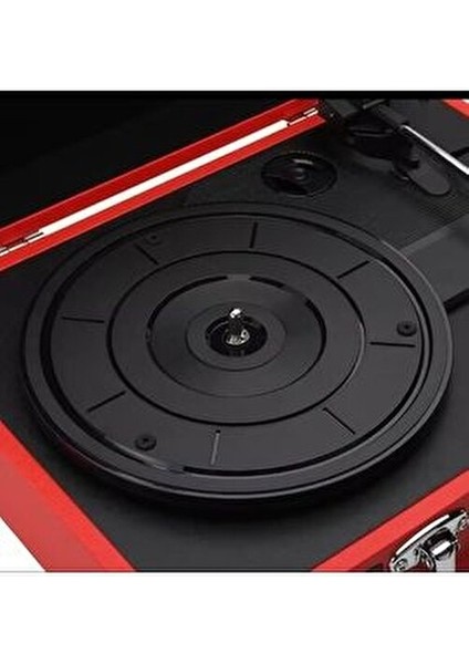 Taşınabilir Çantalı Retro Bluetooth Hoparlörlü Pikap Radyo Ses Kayıt USB Mp3 33/45/78 Plak Çalar fiyatları