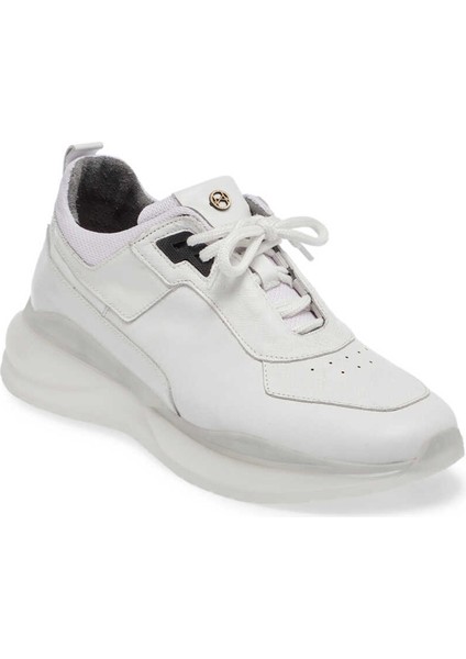 Beyaz Hakiki Deri Erkek Sneaker - E24I1AY56802-A26