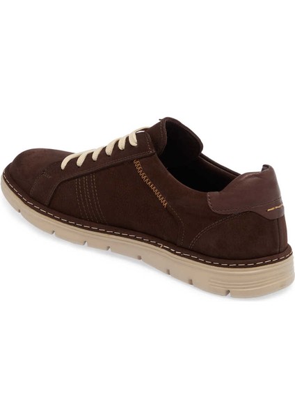 Kahve Hakiki Nubuk Deri Erkek Sneaker - E24I1AY56777-A39 fiyatları