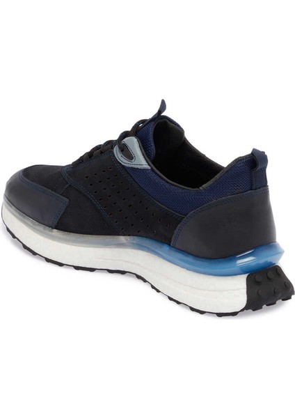 Lacivert Hakiki Deri Erkek Sneaker - E24I1AY56801-A31 fiyatları