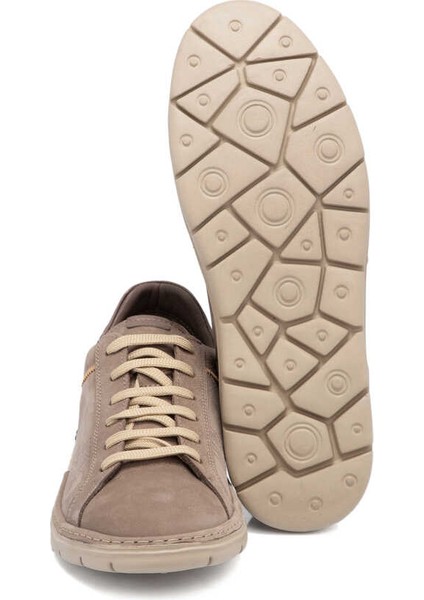 Vizon Hakiki Nubuk Deri Erkek Sneaker - E24I1AY56777-A65 fırsatları