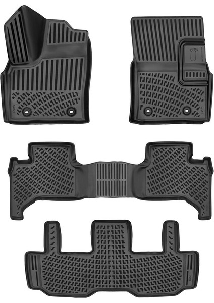 Toyota Land Cruiser J300 2021-2024 3D Araca Özel Havuzlu Paspas Bmy