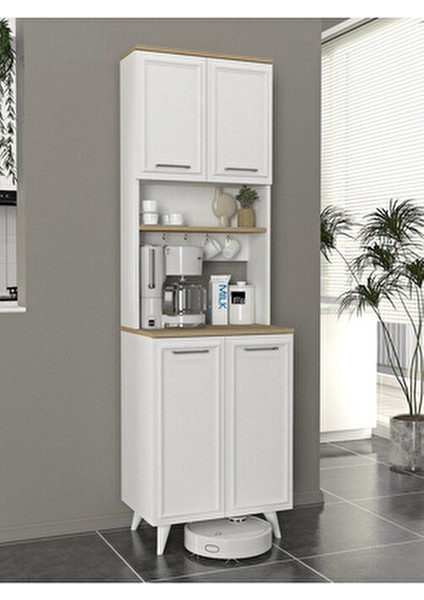 Potter 2 Kapaklı Mutfak Dolabı Kahve Köşesi Çok Amaçlı Dolap Beyaz - Rota 60 cm fiyatları