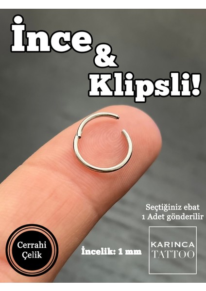Ince Halka Piercing Nostril Burun Piercing Hızma Kulak Tragus Helix Rook Daith Smiley Dudak Septum fiyatları