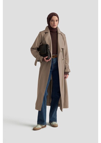 Gold Düğmeli Trençkot 25KTD709 Bej fiyatları