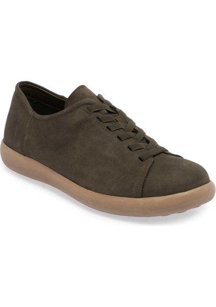 Yeşil Hakiki Nubuk Deri Erkek Sneaker - E24I1AY56824-G98