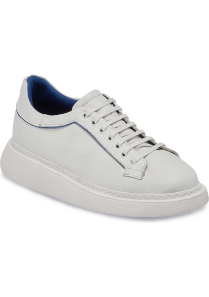 Beyaz Hakiki Deri Erkek Sneaker - E24I1AY56837-C73